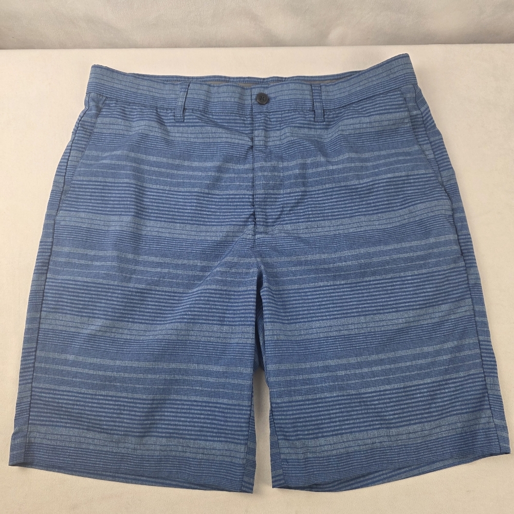 PGA Tour Men's Stretch Elastica Active Waistband True Navy Golf Shorts Sz 33